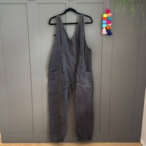 Free people high roller denim jumpsuit size M